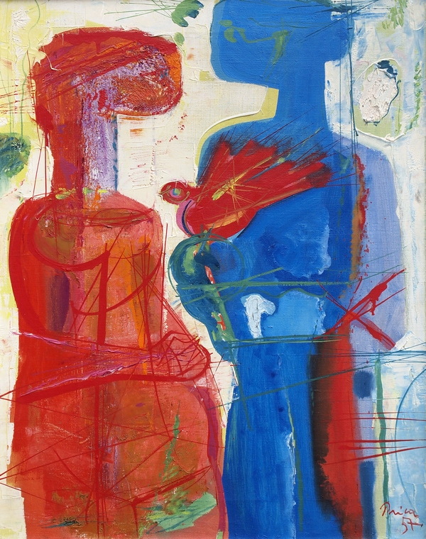 Figure u crvenom i plavom 1957
