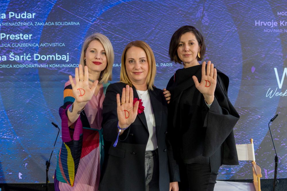 Ida prester ambasadorica Irena Šarić Dombaj direktorica korporativnih komunikacija u LOréal Adria Balkan Karla Pudar Zaklada Solidarna