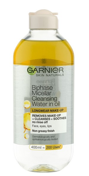 GARNIER skin naturals Biphase micelar cleansing water in oil