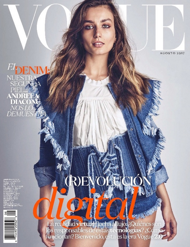 Andreea Diaconu Denim Vogue Mexico August 2017 Cover Editorial01