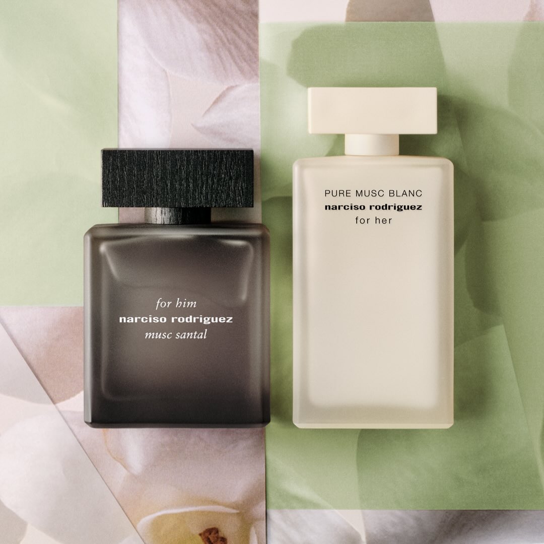 Musc Blanc For Her i Musc Santal # nova parfemska vizija kuće Narciso Rodriguez koja istražuje granice mošusa. Između čistoće, svjetline i senzualne dubine