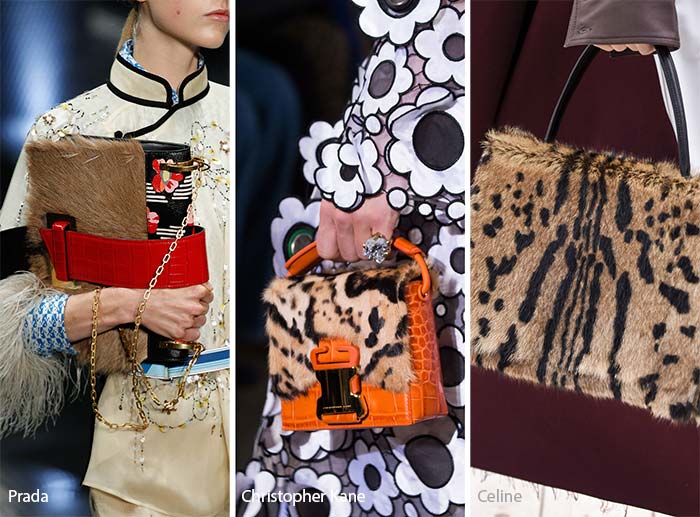 spring summer 2017 handbag trends animal print fur bags purses